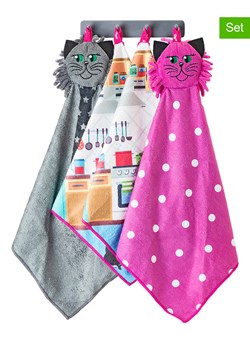 Vigar 5-częściowy zestaw  &quot;Felix&quot; w kolorze różowo-szarym do naczyń ze sklepu Limango Polska w kategorii Ścierki kuchenne - zdjęcie 187815447