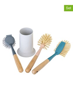 Vigar 4-częściowy zestaw &quot;Zeroline&quot; w kolorze niebiesko-biało-jasnobrązowym ze sklepu Limango Polska w kategorii Akcesoria kuchenne - zdjęcie 187815838