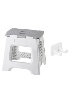 Vigar Hocker w kolorze biało-szarym - wys. 32 cm ze sklepu Limango Polska w kategorii Pufy i siedziska - zdjęcie 187816128