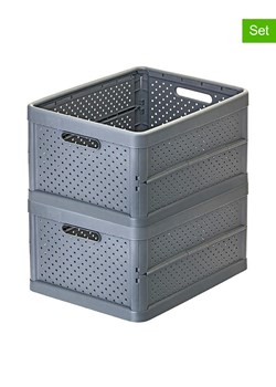 Vigar Skrzynki (2 szt.) w kolorze szarym - 32 l ze sklepu Limango Polska w kategorii Pojemniki kuchenne - zdjęcie 187816207