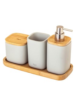 Vigar 4-częściowy zestaw &quot;Zense&quot; w kolorze jasnoszarym - 28 x 13,5 x 11 cm ze sklepu Limango Polska w kategorii Dozowniki do mydła - zdjęcie 187816229