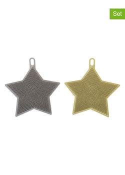 Vigar Szczotki czyszczące (2 szt.) &quot;Star&quot; w kolorze beżowo-szarym - 14 x 13 x 1,2 cm ze sklepu Limango Polska w kategorii Akcesoria kuchenne - zdjęcie 187816567