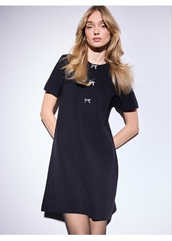 Mohito - Czarna sukienka mini z ozdobnymi kokardkami - czarny ze sklepu Mohito w kategorii Sukienki - zdjęcie 187817715