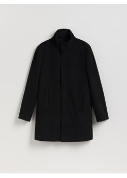 Reserved - Klasyczny płaszcz z wełną - czarny ze sklepu Reserved w kategorii Płaszcze męskie - zdjęcie 187817815