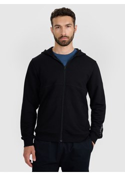 Męska bluza rozpinana z kapturem 4F 4FWAW25TSWSM1903 - czarna ze sklepu Sportstylestory.com w kategorii Bluzy męskie - zdjęcie 187818077