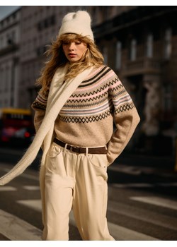 Mohito - Sweter ze wzorem - beżowy ze sklepu Mohito w kategorii Swetry damskie - zdjęcie 187818977
