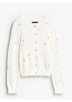 Mohito - Bawełniany kardigan - kremowy ze sklepu Mohito w kategorii Swetry damskie - zdjęcie 187819026