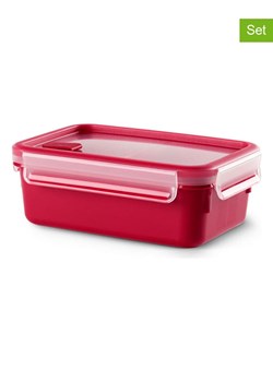 Emsa Pojemniki (2 szt.) &quot;Clip &amp; Micro&quot; w kolorze czerwonym - 1 l ze sklepu Limango Polska w kategorii Pojemniki kuchenne - zdjęcie 187819627