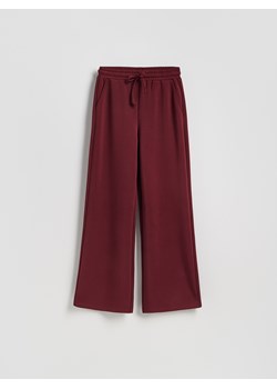 Reserved - Spodnie z szeroką nogawką - bordowy ze sklepu Reserved w kategorii Spodnie damskie - zdjęcie 187820955