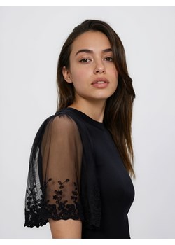 Reserved - Bluzka z ozdobnymi rękawami - czarny ze sklepu Reserved w kategorii Bluzki damskie - zdjęcie 187820976