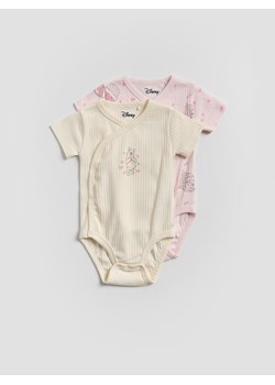 Reserved - Body Kubuś Puchatek 2 pack - pastelowy róż ze sklepu Reserved w kategorii Komplety niemowlęce - zdjęcie 187821219