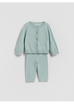 Reserved - Dzianinowy komplet - jasnozielony ze sklepu Reserved w kategorii Komplety niemowlęce - zdjęcie 187821226