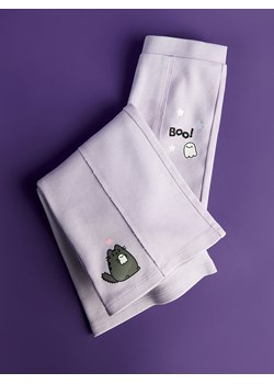 Reserved - Spodnie flare Pusheen - lawendowy ze sklepu Reserved w kategorii Spodnie dziewczęce - zdjęcie 187821246