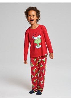 Sinsay - Bawełniana piżama dwuczęściowa z nadrukiem Grinch - czerwony ze sklepu Sinsay w kategorii Piżamy dziecięce - zdjęcie 187821759