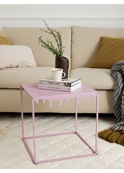 Sinsay - Metalowy stolik z dekoracyjnym brzegiem - różowy ze sklepu Sinsay w kategorii Stoliki kawowe - zdjęcie 187821818