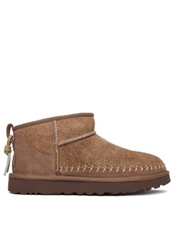 Ugg Śniegowce W Classic Ultra Mini Biarritz 1171538 Beżowy ze sklepu MODIVO w kategorii Śniegowce damskie - zdjęcie 187822489