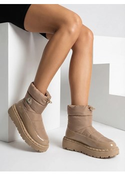 Royalfashion Wsuwane śniegowce damskie w brązowym kolorze Ireda ze sklepu royalfashion.pl w kategorii Śniegowce damskie - zdjęcie 187823117