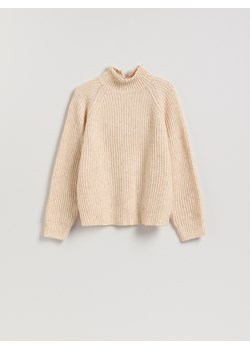 Reserved - Sweter z metalizowaną nicią - kremowy ze sklepu Reserved w kategorii Swetry damskie - zdjęcie 187823195