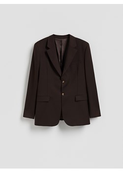 Reserved - Marynarka z wełną - brązowy ze sklepu Reserved w kategorii Marynarki męskie - zdjęcie 187823968