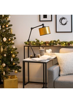 Czarno-złota lampa stołowa z regulowanym kątem padania światła ASMARA MIRROR ze sklepu Lysne w kategorii Lampy stołowe - zdjęcie 187825008