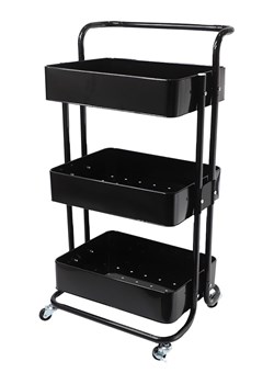 Echtwerk Wózek kuchenny w kolorze czarnym - 43 x 86 x 32 cm ze sklepu Limango Polska w kategorii Regały i witryny - zdjęcie 187825576