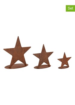Bizzotto Figurki dekoracyjne (3 szt.) &quot;Star&quot; w kolorze brązowym ze sklepu Limango Polska w kategorii Dekoracje - zdjęcie 187825995