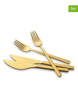 Echtwerk 4-częściowy zestaw sztućców w kolorze złotym do pizzy ze sklepu Limango Polska w kategorii Sztućce - zdjęcie 187826156
