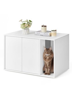 Songmics Kuweta w kolorze białym dla kota - 80 x 50 x 50 cm ze sklepu Limango Polska w kategorii Dla zwierząt - zdjęcie 187826208