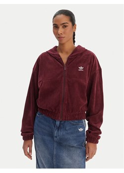adidas Bluza Essentials Chenile KE1119 Bordowy Loose Fit ze sklepu MODIVO w kategorii Bluzy damskie - zdjęcie 187828029