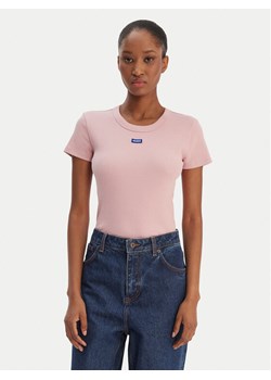 HUGO T-Shirt Easy 50523924 Różowy Slim Fit ze sklepu MODIVO w kategorii Bluzki damskie - zdjęcie 187828136