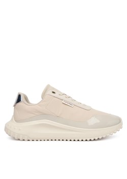 Calvin Klein Sneakersy Eva Runner Lace Up Mat Mix YW0YW02016 Beżowy ze sklepu MODIVO w kategorii Buty sportowe damskie - zdjęcie 187828157