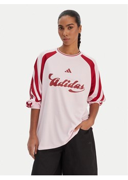 adidas Bluzka House Of Tiro JY7640 Różowy Loose Fit ze sklepu MODIVO w kategorii Bluzki damskie - zdjęcie 187828195