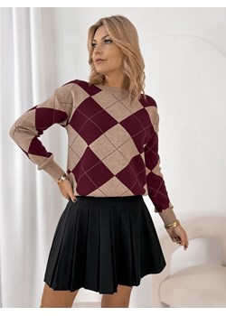 sweter gressone bordowy one size ze sklepu UBRA w kategorii Swetry damskie - zdjęcie 187829208