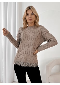 sweter moritz ciemnobeżowy one size ze sklepu UBRA w kategorii Swetry damskie - zdjęcie 187829235