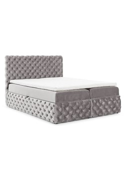 Jasnoszare łóżko pikowane z pojemnikiem 5 rozmiarów S1-C39 ze sklepu Edinos.pl w kategorii Łóżka i materace - zdjęcie 187829429