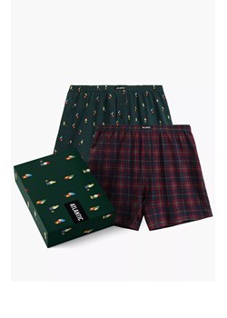 Atlantic 2-pack luźne bokserki męskie 2GMB-013-ZIEC/GRA, Kolor granatowo-zielony, Rozmiar M, ATLANTIC ze sklepu Intymna w kategorii Majtki męskie - zdjęcie 187829489