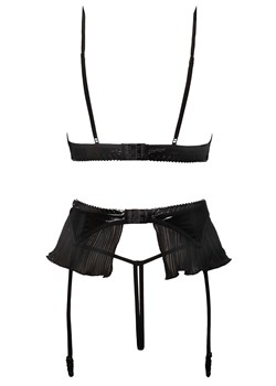 Czarny zmysłowy 3-częściowy komplet Monroe Plus Size, Kolor czarny, Rozmiar 4XL, Irall ze sklepu Intymna w kategorii Komplety bielizny damskiej - zdjęcie 187829569