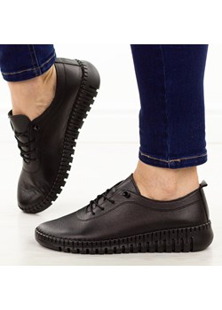 Czarne skórzane półbuty damskie T.Sokolski 4000 ze sklepu suzana.pl w kategorii Czółenka - zdjęcie 187831116