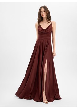 Marie Lund Damska sukienka wieczorowa Kobiety Sztuczne włókno czekoladowy jednolity ze sklepu vangraaf w kategorii Sukienki - zdjęcie 187831257