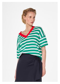Rodier Koszulka w kolorze biało-zielonym ze sklepu Limango Polska w kategorii Bluzki damskie - zdjęcie 187831368