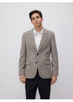 Reserved - Wełniana marynarka slim fit - wielobarwny ze sklepu Reserved w kategorii Marynarki męskie - zdjęcie 187831635
