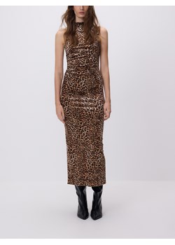 Reserved - Sukienka midi w panterkę - wielobarwny ze sklepu Reserved w kategorii Sukienki - zdjęcie 187831859