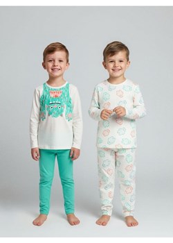 Sinsay - Bawełniana piżama dwuczęściowa z nadrukiem 2 pack - kremowy ze sklepu Sinsay w kategorii Piżamy dziecięce - zdjęcie 187832366