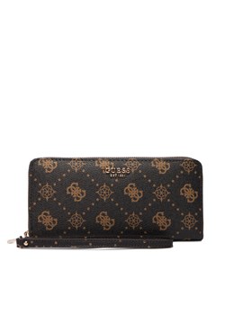 Portfel Guess Carrie Logo Slg SWGP98 98146 Brązowy ze sklepu eobuwie.pl w kategorii Portfele damskie - zdjęcie 187846785