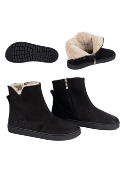 Botki damskie barefoot Olivier Marisol, skóra naturalna, wełna merino czarne ze sklepu butyolivier w kategorii Botki - zdjęcie 187847415