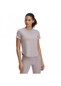 Damska koszulka do biegania Under Armour UA Launch Elite - beżowa ze sklepu Sportstylestory.com w kategorii Bluzki damskie - zdjęcie 187847479