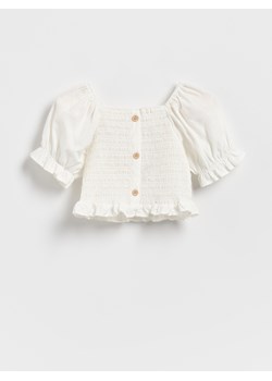 Reserved - Krótka bluzka hiszpanka - złamana biel ze sklepu Reserved w kategorii Bluzki dziewczęce - zdjęcie 187849348