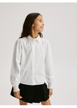 Reserved - Bawełniana koszula - biały ze sklepu Reserved w kategorii Bluzki dziewczęce - zdjęcie 187849356