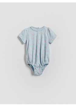 Reserved - Bawełniane body w kwiaty - jasnoniebieski ze sklepu Reserved w kategorii Odzież dla niemowląt - zdjęcie 187849637