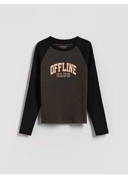 Reserved - Koszulka z nadrukiem - czarny ze sklepu Reserved w kategorii Bluzki dziewczęce - zdjęcie 187850075